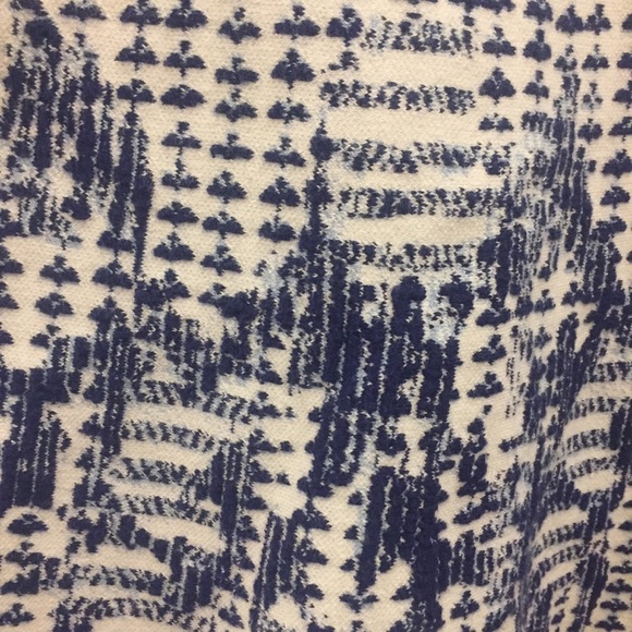 BCBGMaxAzria Peyton Skirt Blue White Knit Large a-line - Picture 5 of 8